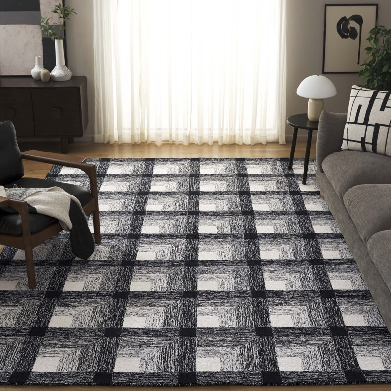 Robbie Wool Geometric Indoor Rug, Rectangle 5' x 8'