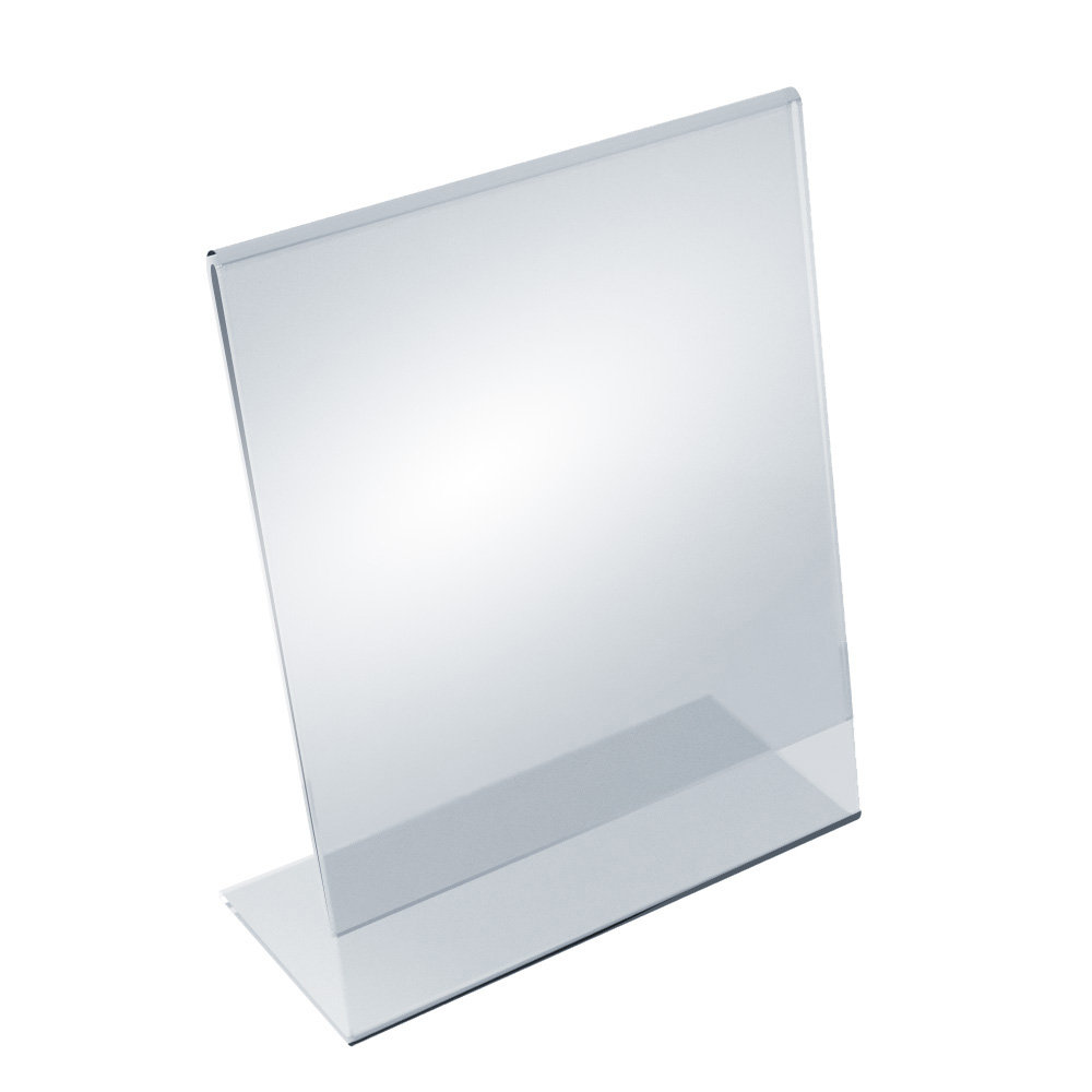 Azar Displays Angled L-Shaped Sign Holder Frame with Slant Back Design ...