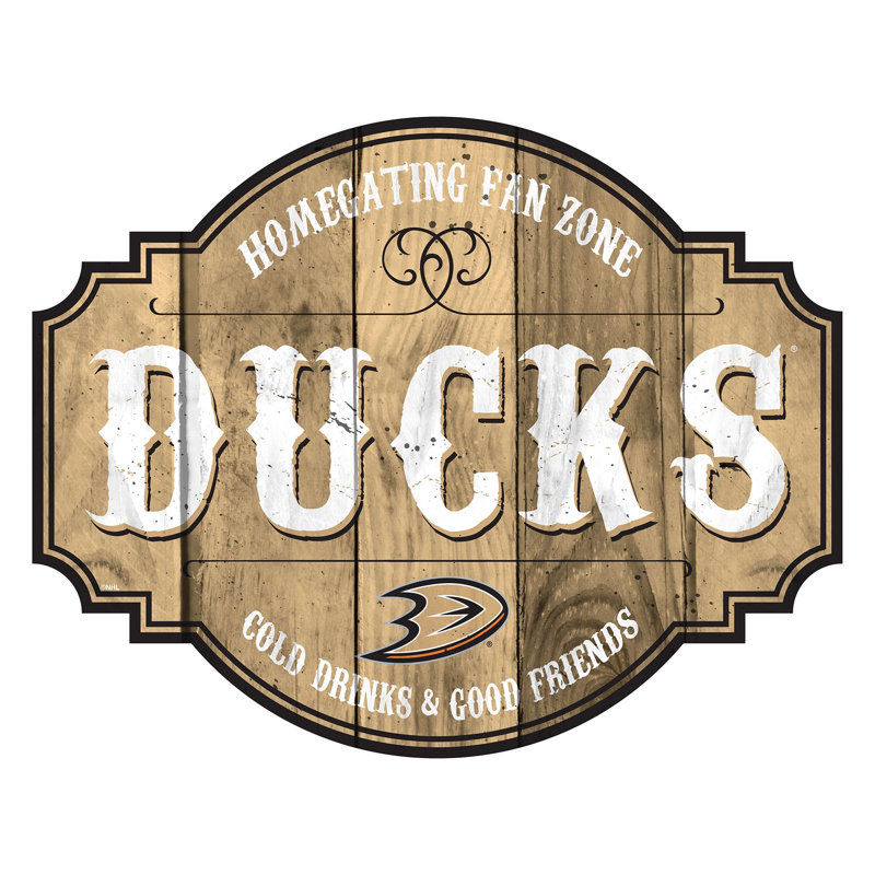 Rustic Entertainment Wall Decor, Anaheim Ducks