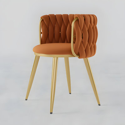 Ahmar Tufted Velvet Upholstered Back Accent Dining Chair with Gold Legs -  Everly Quinn, A0B4B66FA48342A5ADC67FC87B2B355B