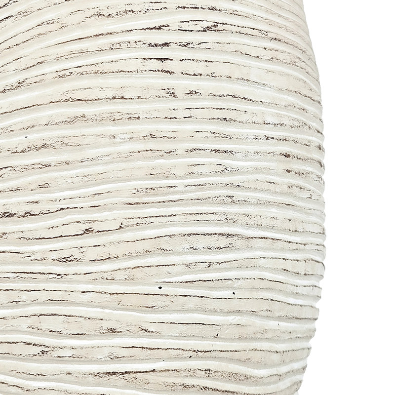 8.5X5.5X6.3 Inches Shell Planter Made From Sand And Cement, Beige Finish, Adds A Coastal Vibe To Attics Textured Cement Planter, Suitable For Planting