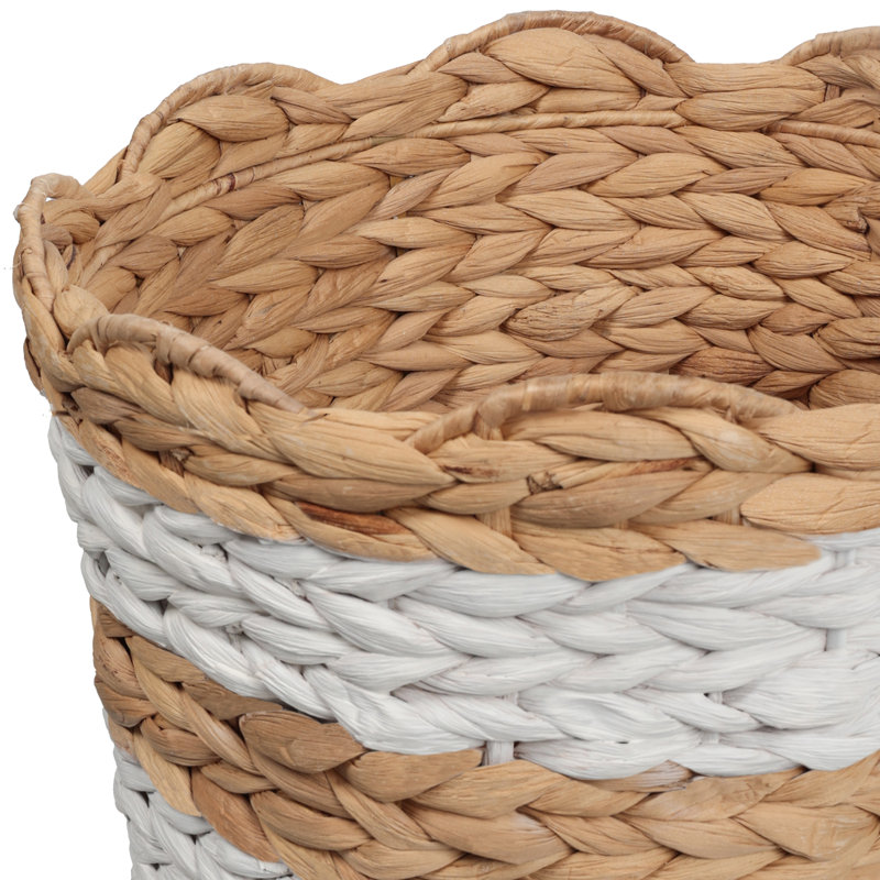 Paniers gigognes Calvin Bohemian Farmhouse, Blanc/naturel