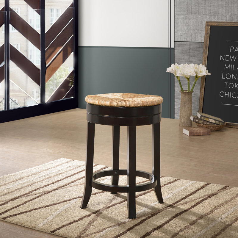 Tabouret de bar et de comptoir Tamasin, Tabouret de comptoir (siège d'une hauteur de 24 p, Espresso