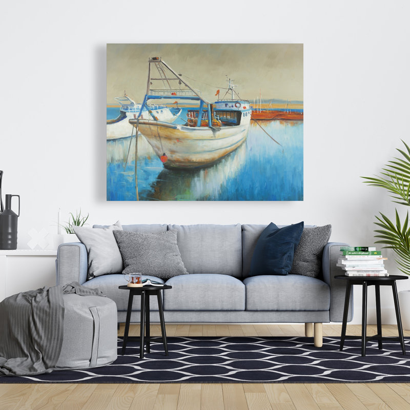 Fishing Boat Canvas Art - Contemporary Home Decor Best Seller