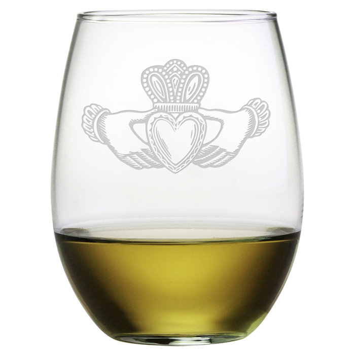Claddagh 21oz. Wine Glass Set (Set of 4) Susquehanna Glass