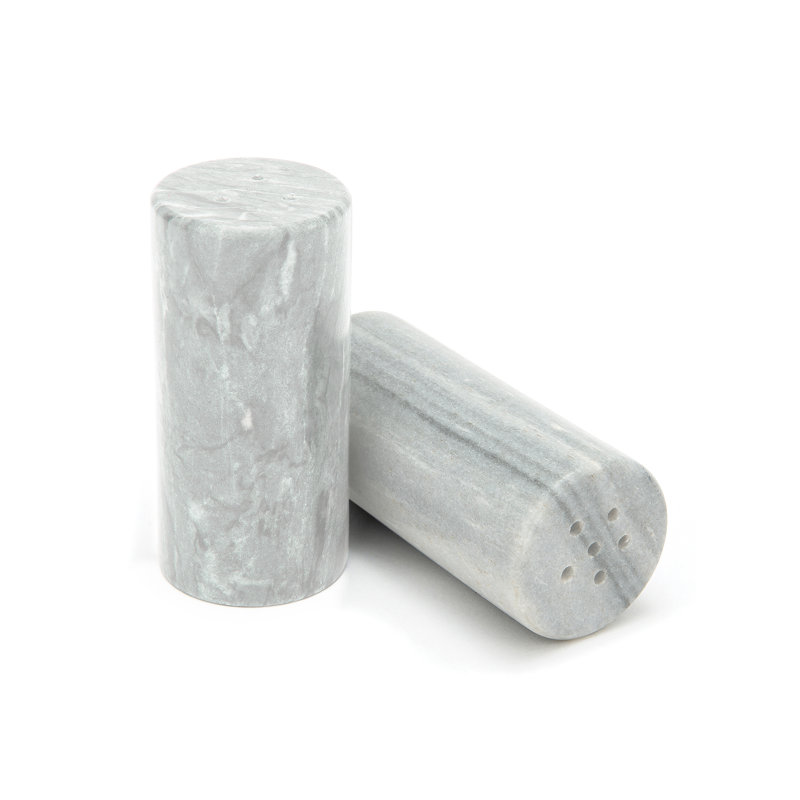 Ensemble de salière et poivrière en marbre blanc et noir Fox Run Brands Brands, ensemble de 2, Grey