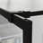 46" X 72" Shower Screen For Walk-in - Black, Tempered Glass, Dependable Build Black Solid Upper Bar