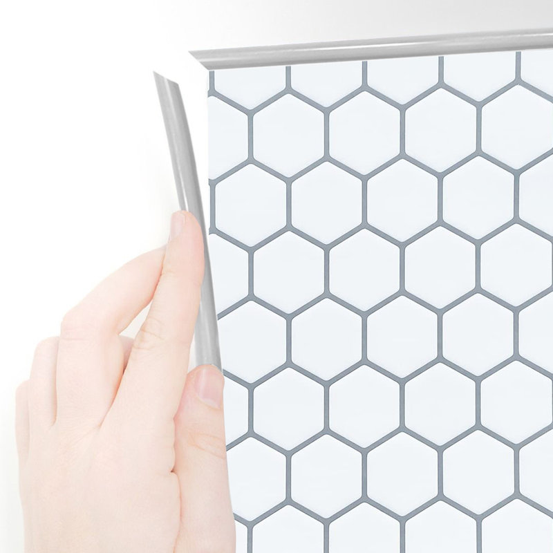 Rouleau de carrelage auto-adhésif L 120 po x l 0,5 po, Gris