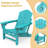 Foldable Outdoor Adirondack Chair With Ottoman-86713959