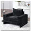 Fauteuil d'appoint en chenille de 40,9 po avec accoudoirs larges et coussin épais Chenille-594165637
