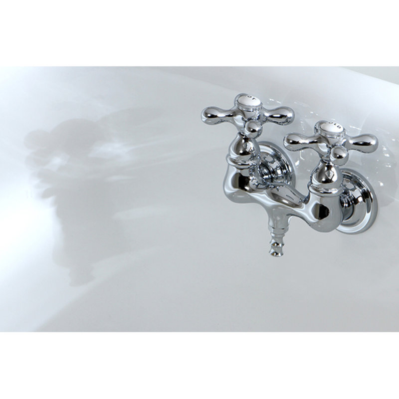 Robinet de baignoire mural 2 trous Kingston, Chrome poli