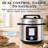 8Qt Silver Electric Pressure Cooker, 24 Cooking Programs, Touch & Dial Control, Delay Start Multi Cooker