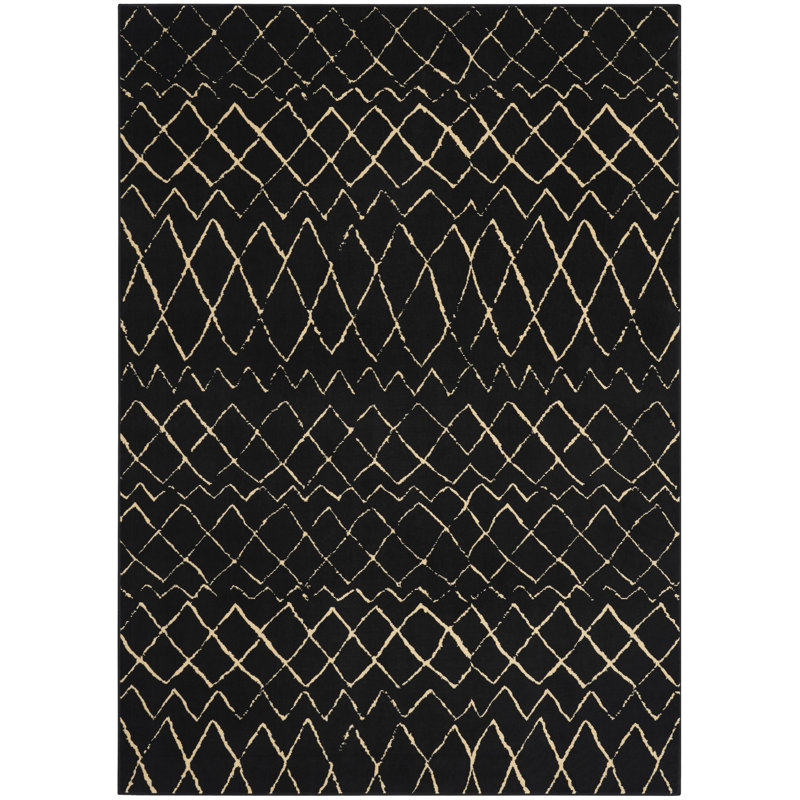 Tapis noir Bo Bo, Rectangle 6 pi x 9 pi