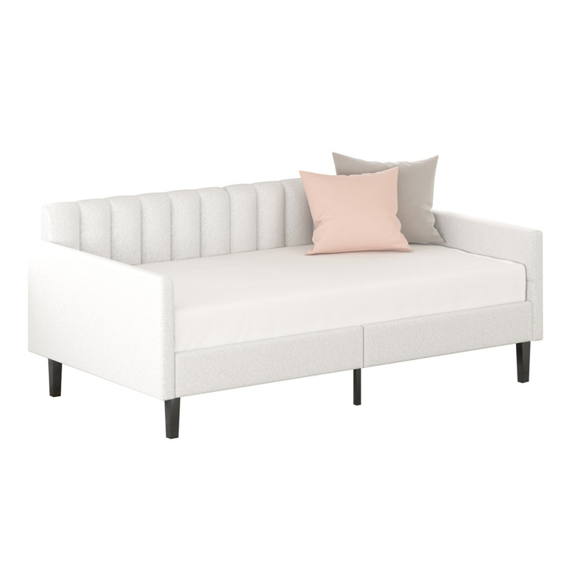Twin Size Upholstered Daybed (Ivory)