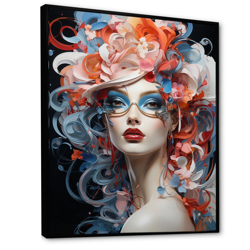 Pratima Glam, H 32 po x l 24 po x P 1 po, Cadre flottant noir