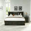 Grand lit de rangement gris foncé