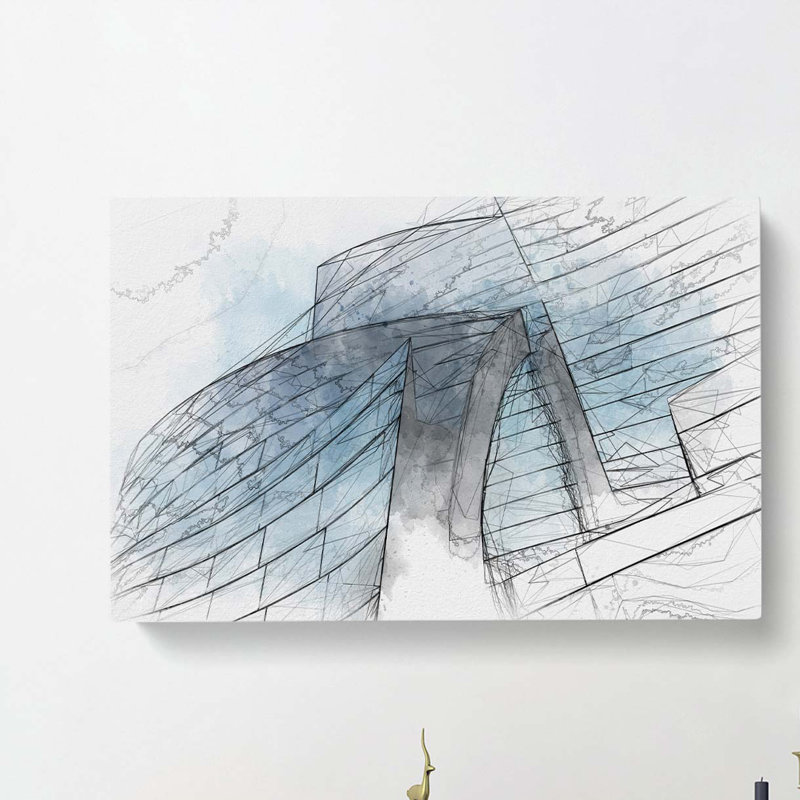 Architecture Sketch Vol.37 in Abstract - Wrapped Canvas, 40cm H x 60cm W x 3cm D
