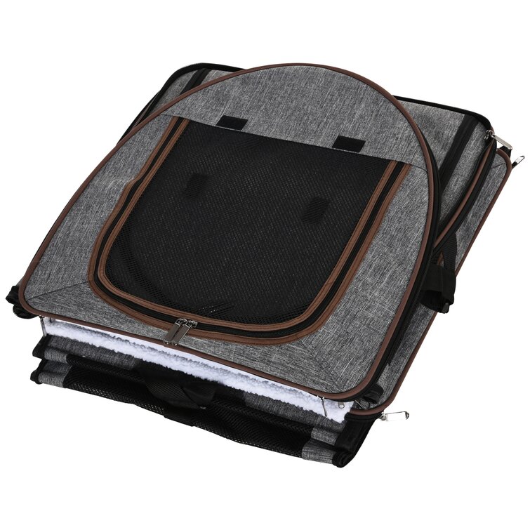 Tucker Murphy Pet Parkridge Divider Pet Carrier Color: Gray BEA8ED6CF6D34B0395ECEED717B878A0