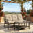 2 Piece Outdoor Patio Set, 70 Inches All-Weather Metal 3-Seat Metal Patio Sofa And Rectangular Coffee Table, With Beige Cushions & Khaki Frame