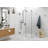 Illume 49 in. x 34 in. x 78 in. 90-degree Fully Frameless Wall Hinged Glass Shower Enclosure-94755657