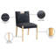 Chaise d'appoint en cuir Aimee-290815655-290815652