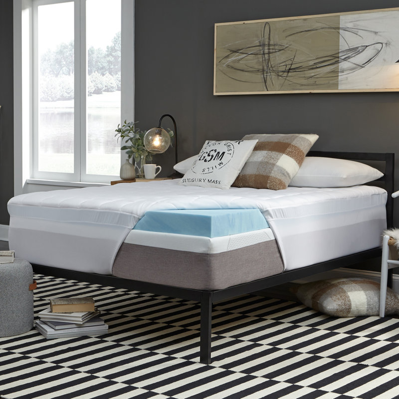 ComforPedic Loft from Beautyrest Gel Memory Foam and Fiber 2-Piece Mattress Topper, Full, 4.5"