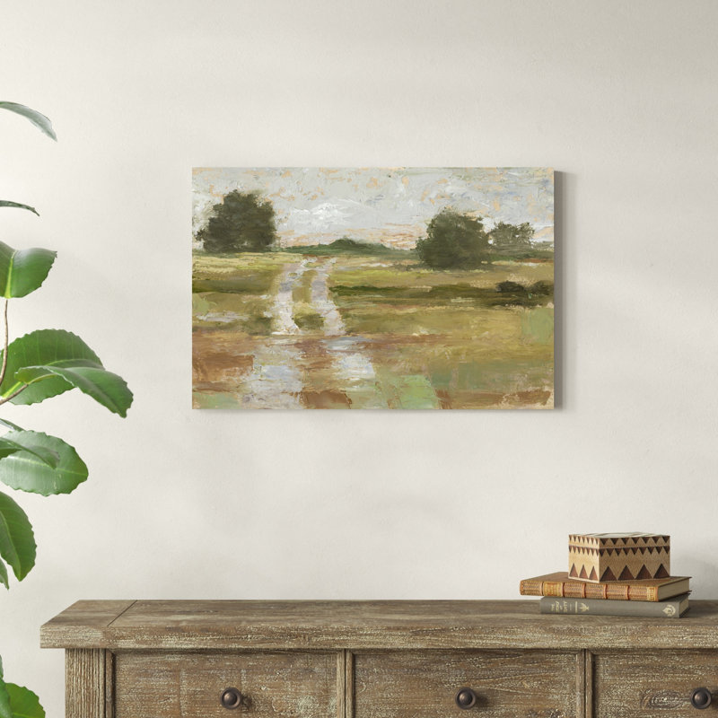 «Back Country Road II», peinture sur toile, H 20 po x l 30 po