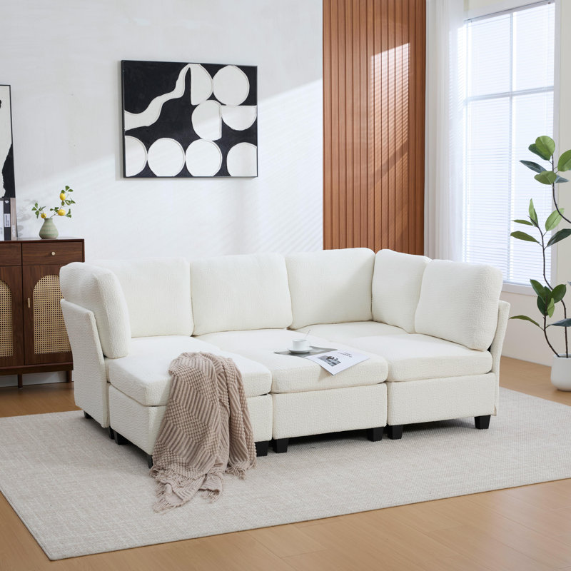 Canapé modulaire modulaire, canapé modulaire convertible avec repose-pieds avec rangement, canapé modulaire en forme de U pour le salon