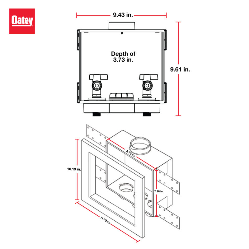 Trousse d'installation de machine à laver universelle Quadtro de 1/2 po x 1/2 po Pex