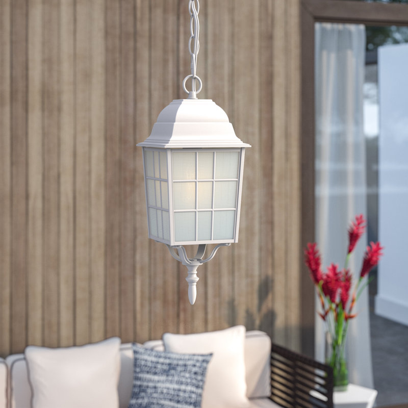 Lanterne suspendue d'extérieur à 1 ampoule H 15,75 po Gillian, Blanc