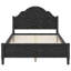 Grand lit plateforme en bois avec tête de lit et pied de lit, noir (heure d’arrivée prévue: 7,7)-539677595-539677596