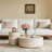 Round Floor-Standing Coffee Table - No Legs Modern Design, Easy-Clean Resistant Top, Available in Sizes-2122832192