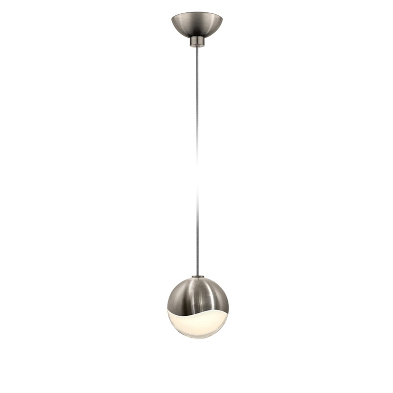 Grapes 1 - Light LED Single Pendant, 2.5" H x 2.5" W x 2.5" D, Satin Nickel