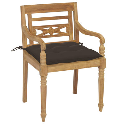 Chaise de terrasse avec coussin Alhuzaifi