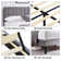 Auxter Upholstered Platform Bed Frame with Adjustable Headboard No Box Spring Needed