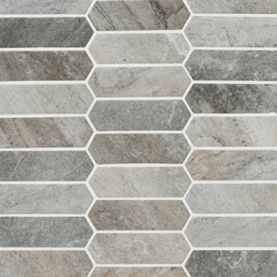Carrelage mural et de sol en mosaïque de verre brillant Montessa Sora Spire 25,4 cm x 35,6 cm