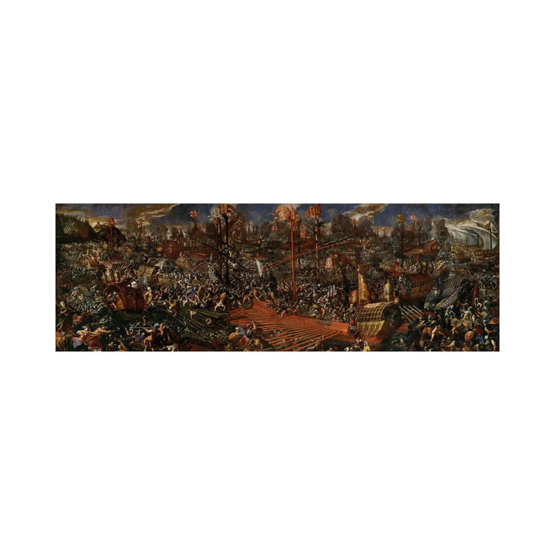 The Battle Of Lepanto by Andrea Vicentino - Wrapped Canvas Panoramic Gallery-Wrapped Canvas Giclée