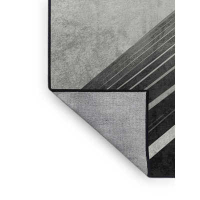 Tapis à rayures moderne et contemporain lavable à la machine Oviedo