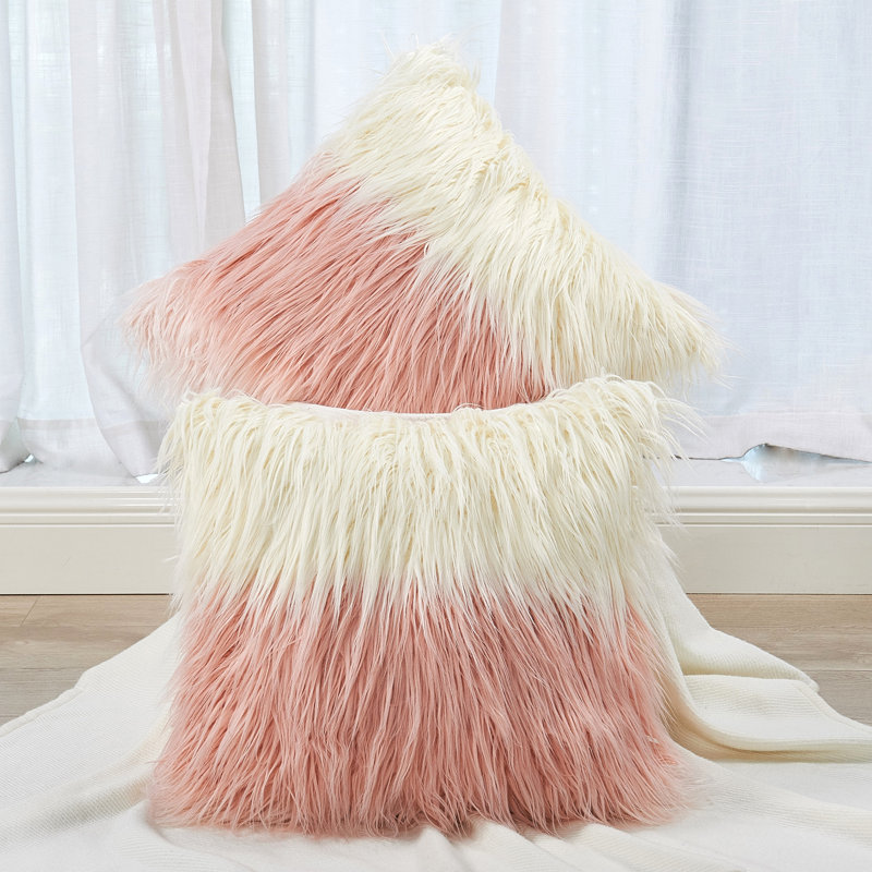 Geometric Square Cushion Cover, Pink