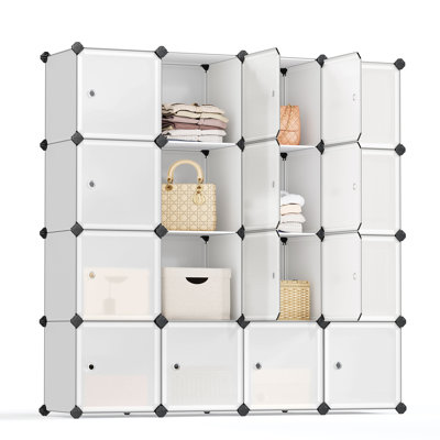 15 Pair Stackable Shoe Storage Cabinet