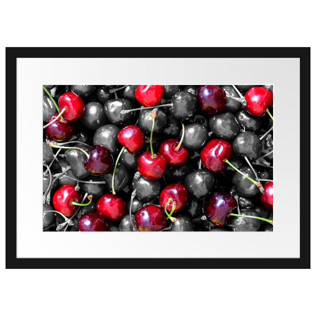 Gerahmtes Poster Delicious Cherries