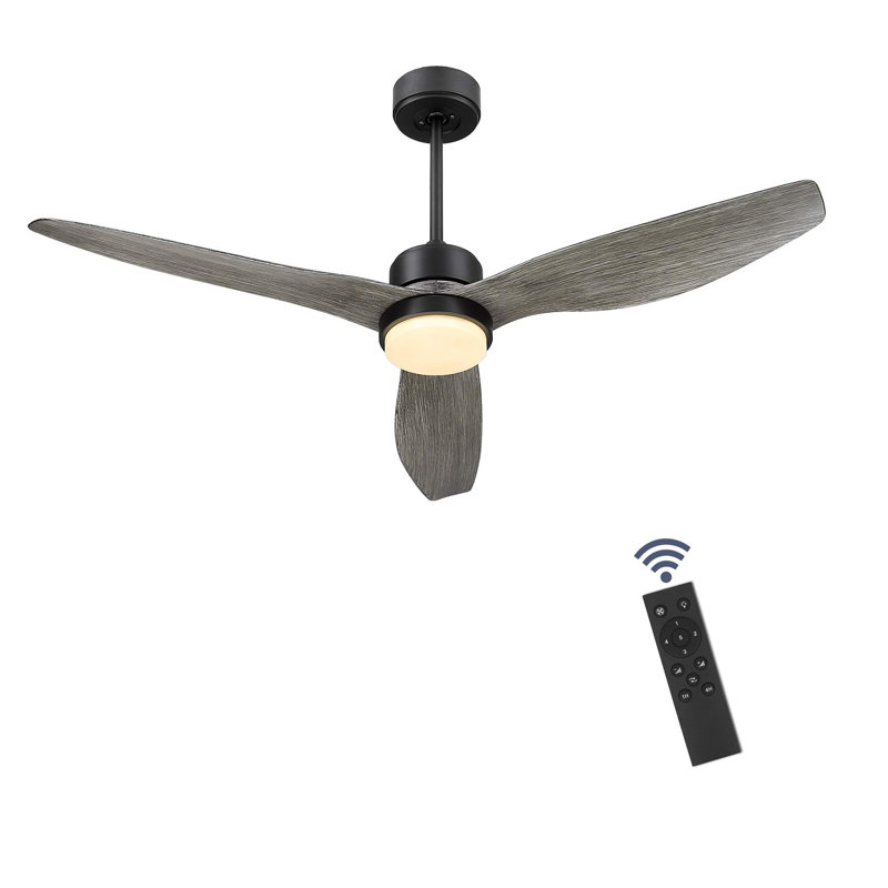 52'' Ceiling Fan with LED Lights, Grey