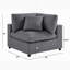 Canapé modulaire 2 pièces - gris anthracite, tissu moelleux, design familial, facile à nettoyer et confortable-1529501493