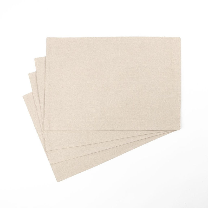 Cotton Rectangle Placemat, Sand
