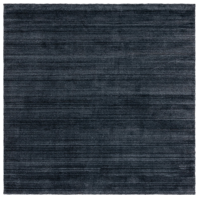 Tapis anthracite tissé à la main Mcelroy, Carré 6 pi