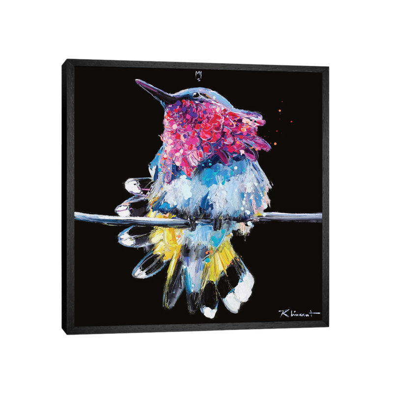 Plume by Vincent Richeux - Floater Frame Gallery-Wrapped Canvas Giclée on Canvas, Black Framed Canvas