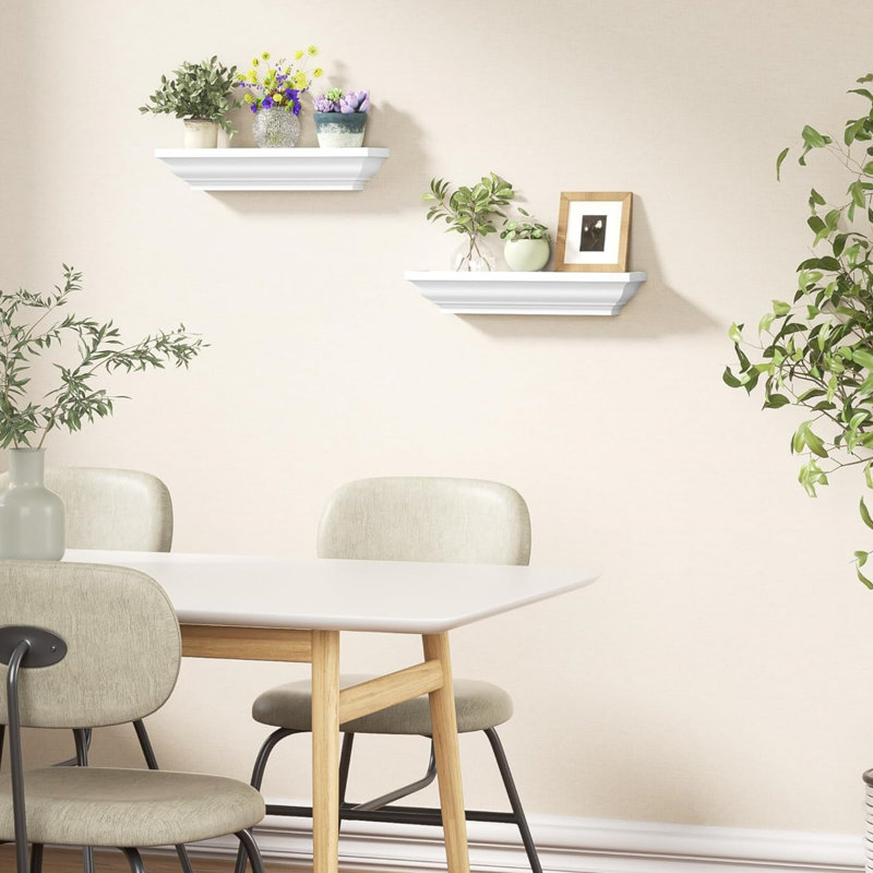 Tablettes flottantes-Tablettes murales rustiques, White