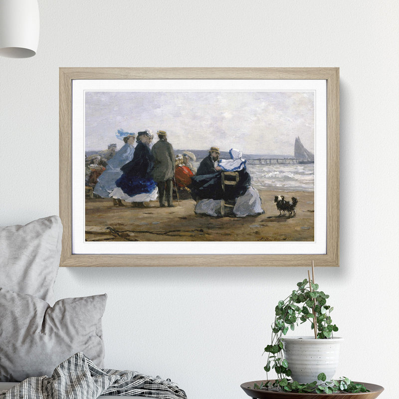 Beaulieu by Eugene Boudin - Picture Frame Painting, 48cm H x 65cm W x 2cm D, Oak Framed