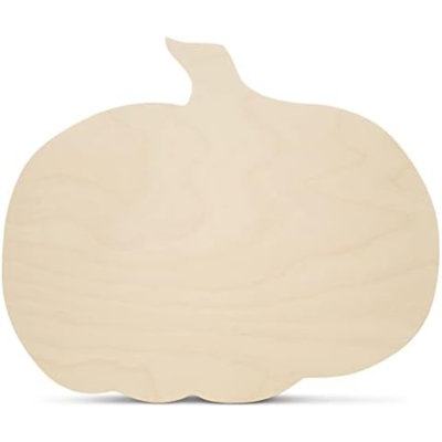 Grandes découpes de citrouille 14 X 16 3/4 po, 1/4 po d'épaisseur, paquet de 1 découpe d'Halloween en bois pour le porche d'automne