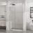 Silent Sliding Tempered Glass Frameless Shower Door - Modern Chrome Design For Luxe Bathroom